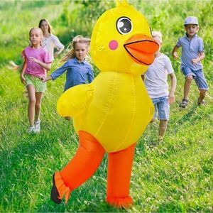 🩵⏭️NIB Yellow Duckling Inflatable Costume Adults Large